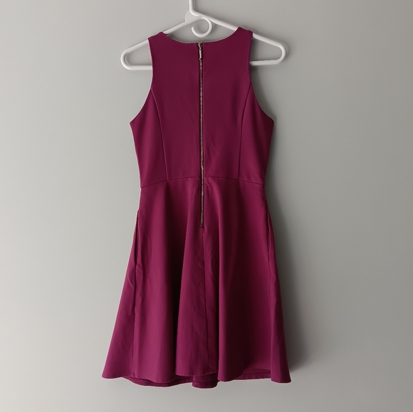 White House Black Market Sleeveless Fit & Flare A-line Dress Purple 6 - Picture 3 of 10